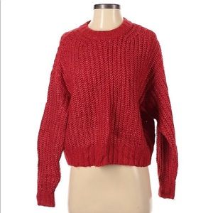 NWT American Eagle Red Cropped Sweater
